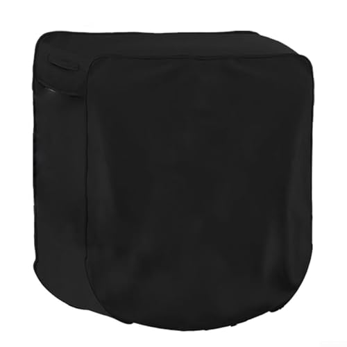 Zilimontt Wasserschlauchschutz für den Außenbereich, 60 x 60 x 45 cm, einziehbar, wasserdicht, für Gartenschlauchaufbewahrung, schwarz, grau, mit Tragetasche (schwarz)