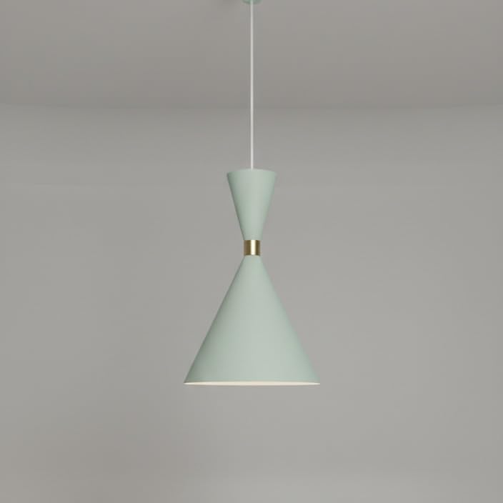 Minimalist Green Aluminium Cone-Bulb Pendant Light Adjustable Hanging Ceiling Fixture for Kitchen, Bar, Cafes, and Restaurants