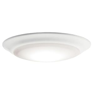 Kichler Gen I LED Downlight in White, 7.5″ Ceiling Flush Mount Interior Dimmable Light, 3000K, (7.5″ x 1.5″), 43846WHLED30