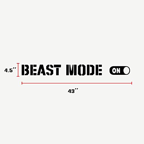 Beast Mode On Gym Wall Vinyl Decals, Workout Decals, Inspirational Workout Wall Quote Gym Motivate Wall Decal (Beast Mode On) #TOP5