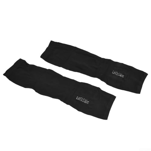 Yhenlovtt Mangas de brazo para ciclismo, tela de seda de hielo, protección solar transpirable, absorbe la humedad para montar al aire libre, senderismo, camping en primavera, verano y otoño (negro)