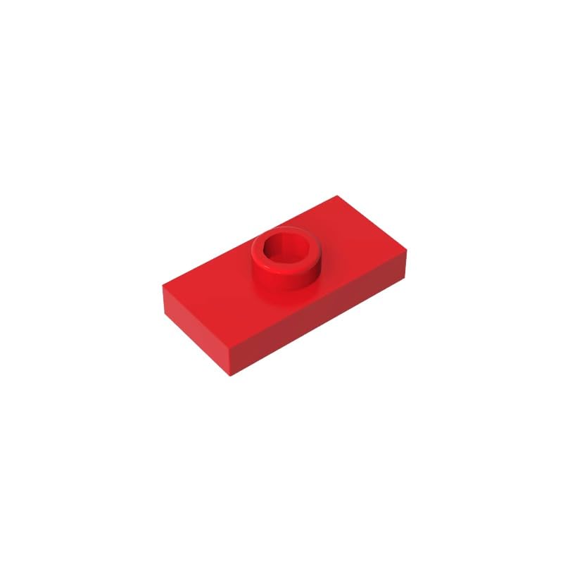 3794 Foundation Plate Special 1x2 with 1 Stud Without Groove, Red, 50 PCS โ image 1