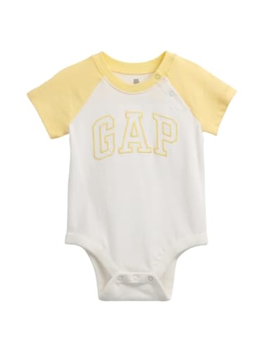 Image of GAP Baby Short Sleeve Raglan Logo Bodysuit