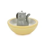 balvi Serviertablett Aperitiv Hungry Cat Gelb Farbe 2-in-1-Aperitifschale Keramik 16cm