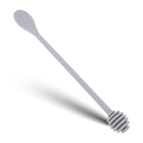 OFFSCH Silicone Covered Nylon Long Handle Stirrer Spoon for Tea Syrup Molasses Random Color