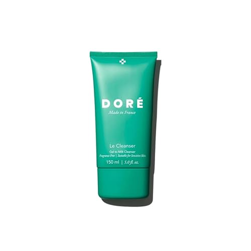 Doré - Le Cleanser Gel to Milk Daily Face Cleanser | Gentle Hydrating Cleaner for Dry & Sensitive Skin | Makeup Remover for Women & Men for Face (5 fl oz | 150 ml)