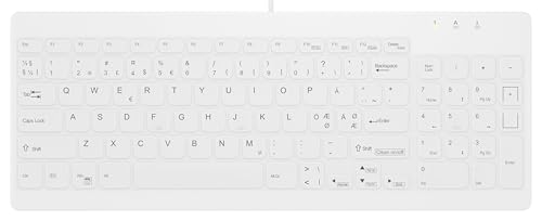 Teclado para hospitales Contour Design blanco con cable USB ideal para salas de triaje y consultas 2