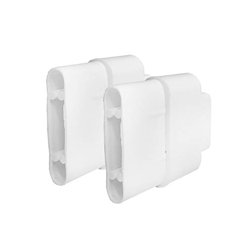 DIWARO.® | 2er Set Endstabgleiter | 35mm x 14mm | weiß | Kunststoff | für Endleiste, Endschiene, Winkelendschiene | Rolladenpanzer, Jalousie, Rollo