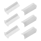 Bloques de conector para zócalo de 10 cm con 3 esquinas interiores y 3 exteriores para un aspecto consistente de moldura de pared (largo blanco)