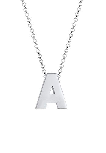 Preisvergleich Produktbild Elli Halskette Buchstabe A Initialen Minimal 925 Sterling Silber
