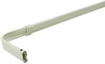 Graber Single Standard Lock Seam Curtain Rod, 48 to 84-Inch Adjustable Width, 3 1/2-Inch Projection, White