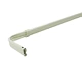 Graber Single Standard Lock Seam Curtain Rod, 48 to 84-Inch Adjustable Width, 3 1/2-Inch Projection, White