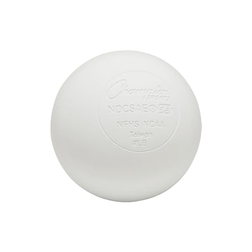 Champion Sports Colored Lacrosse Balls: White Official Size Sporting Goods Equipment for...