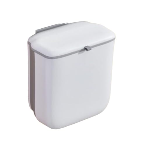 Grillix Cestino da Parete, Secchio Spazzatura con Coperchio per Rifiuti Alimentari, da Appendere da Attaccare all’ Anta Armadio, per Mobile da Cucina, Sotto Lavello