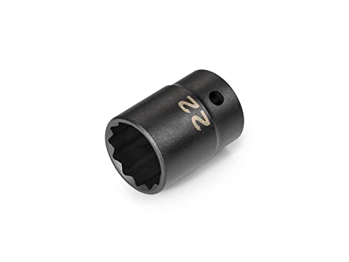 Image of TEKTON 1 /2 Inch Drive x 22 mm Shallow 12-Point Impact Socket | SID22322