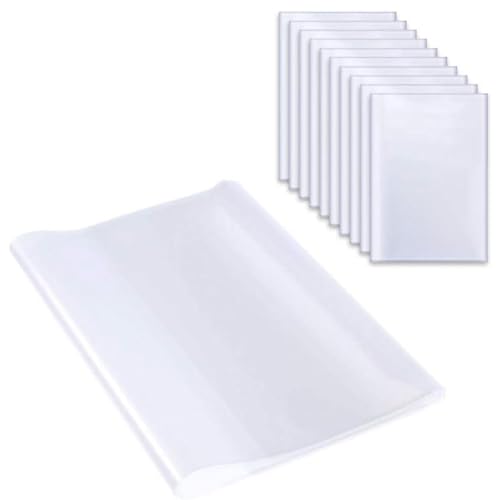 A4 Clear Exercise Book Covers, Slip-On Adjustable Plastic Protectors for School Books, Students and Teachers,(10 Pieces)- Povtor