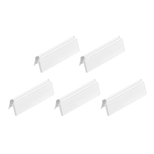 uxcell 5pcs Ribbon Cord Crimp Ends, 32mm/1.26inch Ribbon Crimp Clamp, Belt Buckle End Tip for Craft Jewelry Making, White