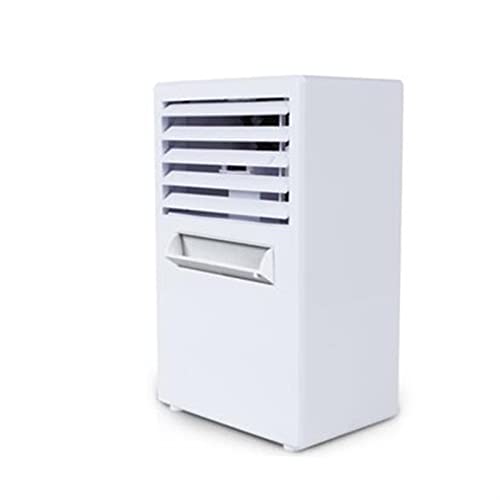 Aire acondicionado para RV, mini aire acondicionado, ventilador, humidificador, enfriador, portátil, para oficina, escritorio, refrigeración por agua (blanco)