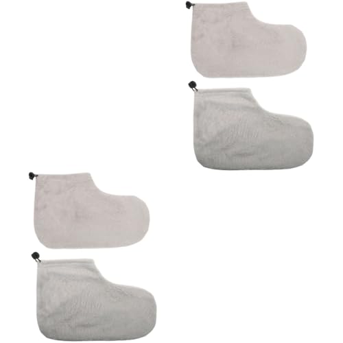 Beatifufu 2 Pairs Paraffin Feet Booties Circulation Booties Elastic Band Design for Comfort