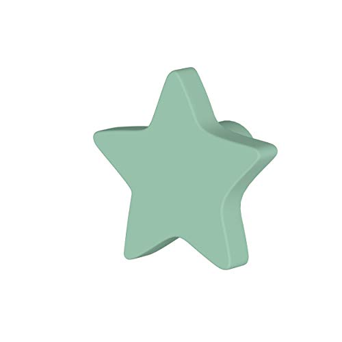 GRECA Pomo infantil Estrella. Acabado lacado. Medida: 6 * 6 cms. Ideal para decoración infantil. (Verde)