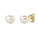 Orovi – Ohrstecker Gelbgold 14 Ct (585) mit Zucht Süßwasserperlen (6x6 mm) – Bouton Echtgold Ohrringe Damen mit Zuchtperlen in edler Fassung – Perlen Ohrringe aus Italien allergenfrei & handgemacht MI 4 günstig Kaufen-Orovi – Ohrstecker Gelbgold 14 Ct (585) mit Zucht Süßwasserperlen (6x6 mm) – Bouton Echtgold Ohrringe Damen mit Zuchtperlen in edler Fassung – Perlen Ohrringe aus Italien allergenfrei & handgemacht