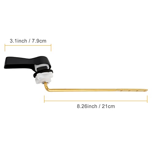 image for Hibbent 2 Pack Universal Front Mount Toilet Handle Tank Flush Lever Re