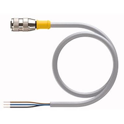 RK 4T-10/S90, Cordset, Str M12 Female 4p to Cut-end, Gray, 3 cond., 22AWG, 10 Meters, TPU