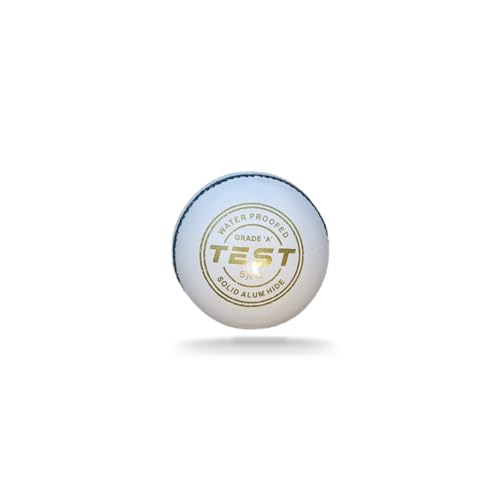 Image of Aarav Leather Ball 4 Piece (Parts) White Cricket Ball for 50 Overs, Pack of 1, Professional Cricket Ball, Hand Stitched Leather Ball