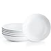 MALACASA Serie Regular, 9'' Ciotola di Pasta, Insalata di Porcellana Ciotola di Frutta, Bianca Zuppa Ciotole Set, Piatti da Portata per Insalata, Set di 6