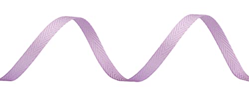 Joycrosso Herringbone Tape Twill Ribbon Soft Handle, Great for Gift Wrapping Craft Sewing 6mm x 22 Meters - Lt.Orchid - Image 2