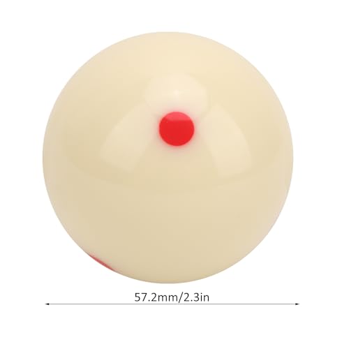 CYSFETENA 57,2 Mm Kleiner Tragbarer Billard Kugel, Hochharter Billard Training Aids, Billiard Zubehoer mit Klaren Roten Punktmarkierungen für Training und Wettkampf, Billards Bälle für Übung