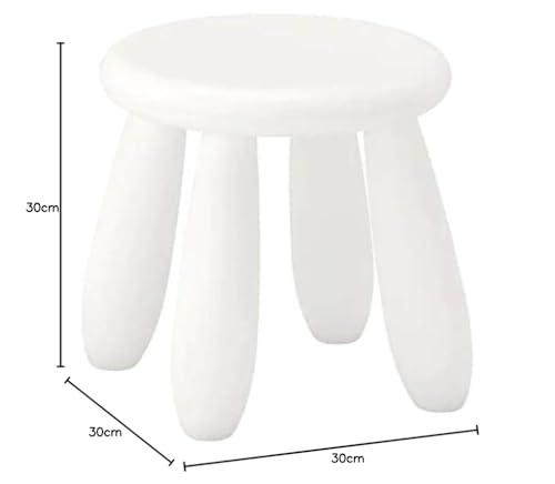 Image of Ikea Mammut Children's Stool, in /Outdoor, Seat Height: 30 cm (11 3 /4 inch) (White)