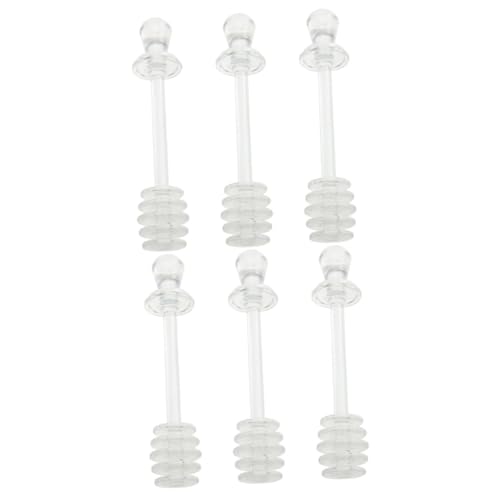 Alipis 2sets Honey Stirring Rods Stick Sticks for Tea Pot Can Do Dispense Stirrers (reusable) 3pcs*2