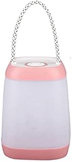 Qagazine LED Night Light, Rechargeable LED Camping Lamp, Portable Hanging Camping Lamp with Handle Rope, 2 Colors Light Modes Camping Light for Camping,Home Power Cuts,Decoration