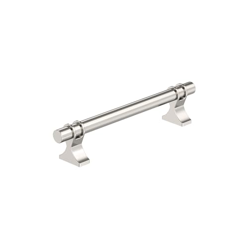 Image of Amerock BP36606PN | Davenport 5-1 /16 inch (128mm) Center-to-Center Polished Nickel Cabinet Pull | Kitchen Cabinet Hardware | Furniture Hardware | Drawer Handle