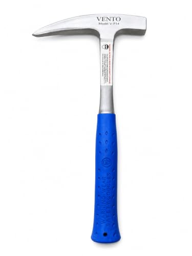 Image of Rock Pick Hammer 35 Oz 11.9 Inch Masonry Hammer With Skid Handle Geology Hammer Carbon Steel Mason Hammer With Pointed Tip Strong Impact Resistance Geological Hammer 2.2 Lb Brick Hammer By Jsi Survey
