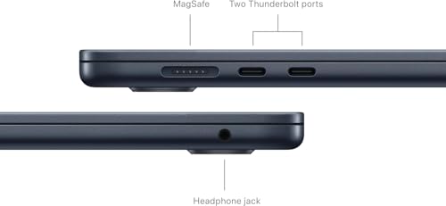 Image of 2023 Apple MacBook Air with Apple M2 Chip with 8-Core CPU /10-Core GPU (15-inch, 16GB RAM, 256GB SSD Storage) (QWERTY English) Midnight (Renewed)