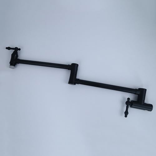 Robinet mural cuisine eau froide extensible mitigeur mural évier double jet brossé - 2