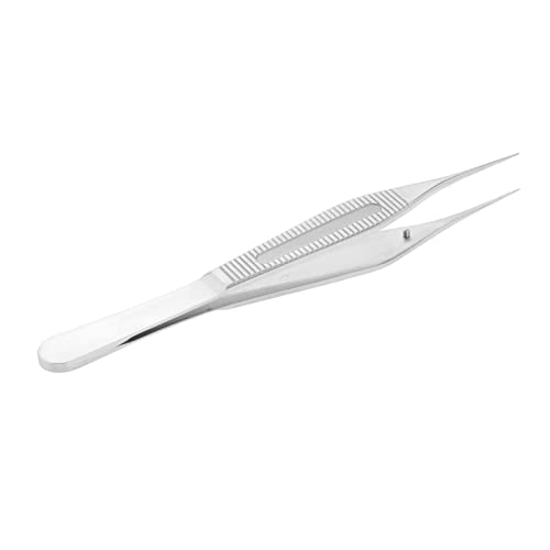Long Fat Tweezers Stainless Steel Precision Compact Tool - Hair Removal and DIY Crafts - 1.0mm Tip - Professional Beauty and Microscope Accessory - Great Gift for Men and Wome image 5