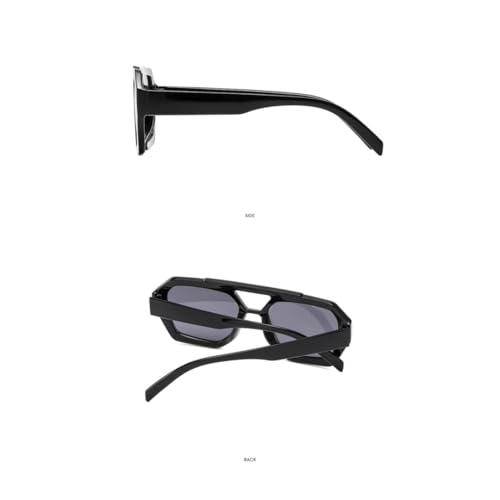 Lunettes de soleil rétro marron dégradé grand modèle pour l'été - 5