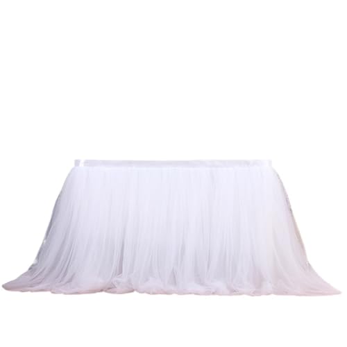 Jupes de table jupe en tulle pour mariage decoration maison nappe blanche 3.3ft