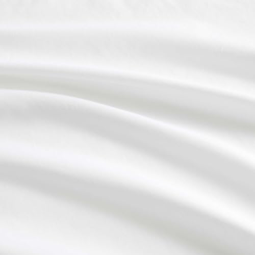 Image of Martha Stewart - Twin Size Sheets Set, Crisp & Tailored Cooling Sheets with a Smooth Cotton Percale Lightweight Feel - Bed Sheets with Matching Pillowcase & Fitted Sheet (Lilly Pond Leaf Blue)