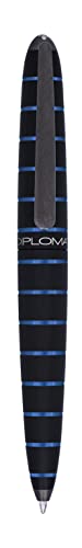 Stylo à bille DIPLOMAT ELOX fait à la main, instrument écriture haut de gamme noir bleu en boîte