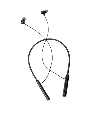 Image of TRYTO TML-515 Groove Air Neckband, 35 Hours Playtime, Type C Fast Charging, BT V5.2, 10MM Drivers with Copper Rings, Crystal Clear Sound, IPX5 Water & Sweat Resistant (Black)