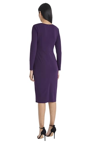 Image of Maggy London Women's Dresses Wide Waistband and Tuck Details Office Career Workwear Event Occasion Guest of
