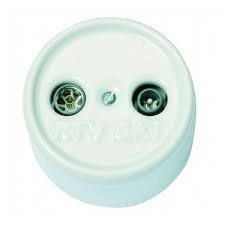 Prise TV/SAT intermédiaire Fontini Garby pack complet porcelaine blanche
