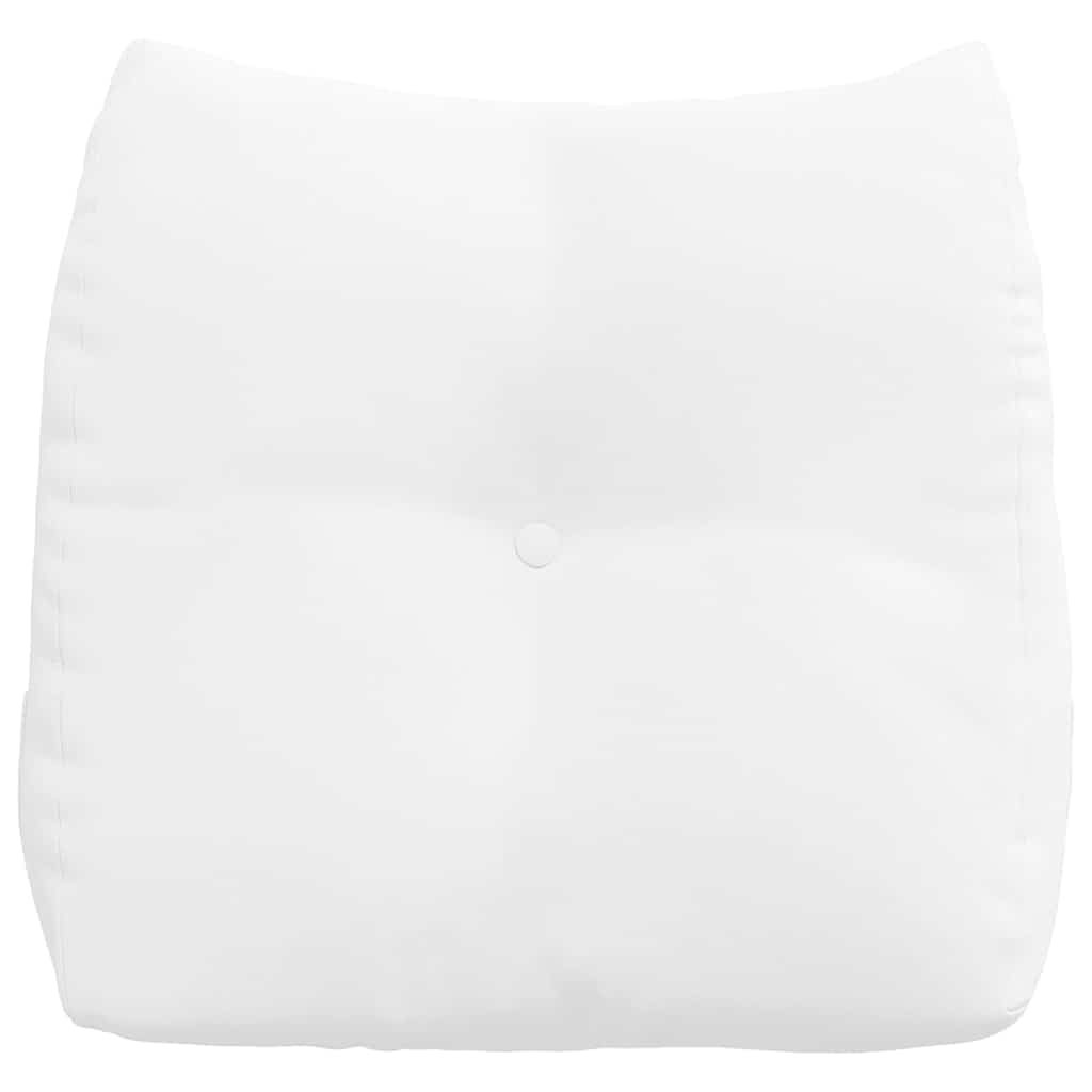 Biała poduszka na plecy, 45 x 24 x 50 cm, ergonomiczna poduszka do siedzenia do salonu, sypialni i biura domowego ze zdejmowanymi poszewkami i podparciem lordozy