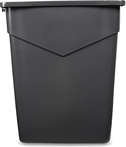 Carlisle Foodservice Products Trimline Plastic Rectangle Waste Container, 15 Gallons, Grey #TOP3