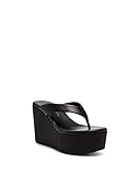 Jessica Simpson Women's Stilla Platform Wedge Sandal, Black, 7