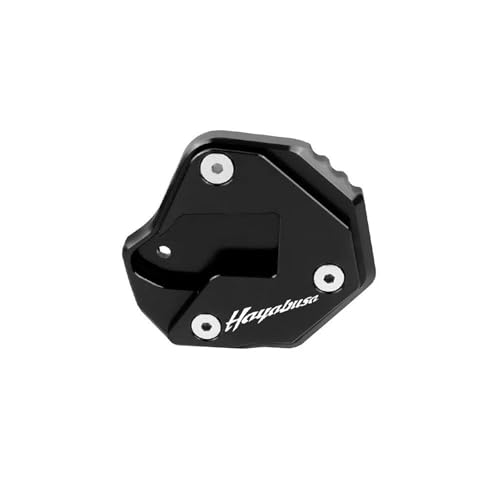 Seitenständer Fuß Motorrad-Seitenständer-Vergrößerung Für Suzuki Hayabusa GSX1300R GSX-R 1300 (2007–2021) Vergrößerte Seitenständer-Auflage Verlängerungs Splatte(SCHWARZ2)